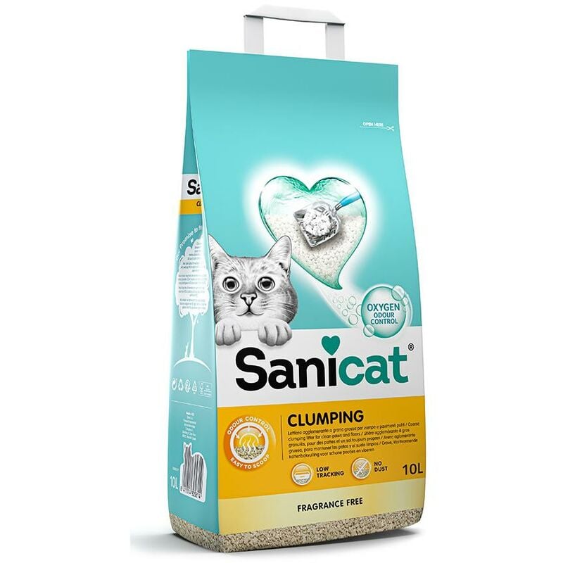 

Clumping 10L Arena aglomerante para gatos sin perfume - Sanicat