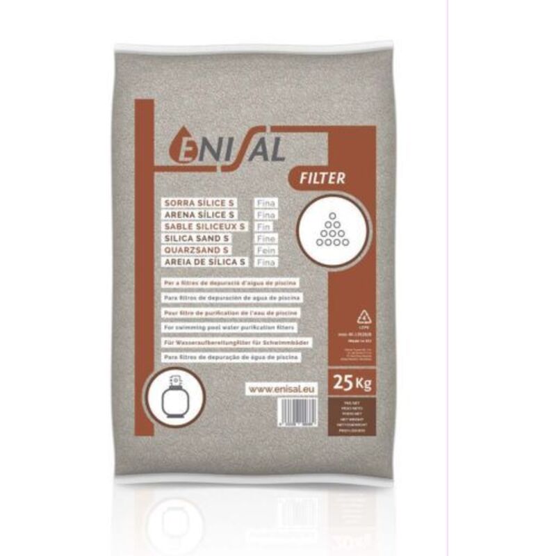 Enisa - Arena Silice Para Depuradoras Fina 'S' 25Kg
