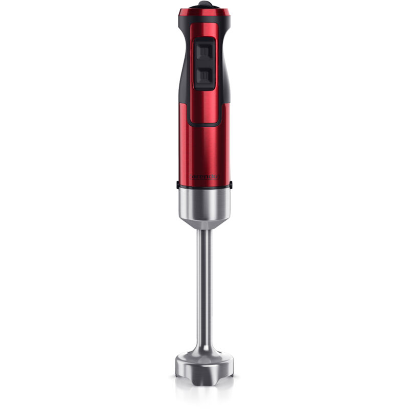 Arendo Rot Edelstahl Stabmixer In Handmixer - Pürierstab - Stufenlose Regelung
