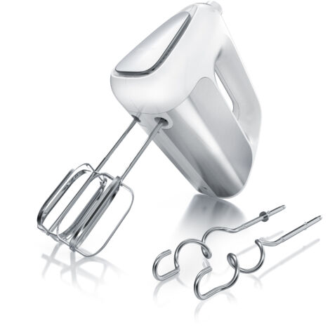Arendo Elektrischer Handmixer Handrührer - inkl. 2 Quirle und 2 Knethaken aus Edelstahl - Handrührgerät - Hakenentriegelung - Turbotaste