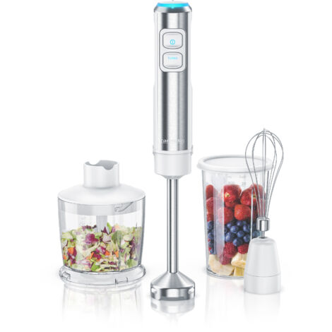 Arendo Stabmixer Edelstahl Set mit DC Motor - inkl. 800 ml Messbecher + Schneebesen