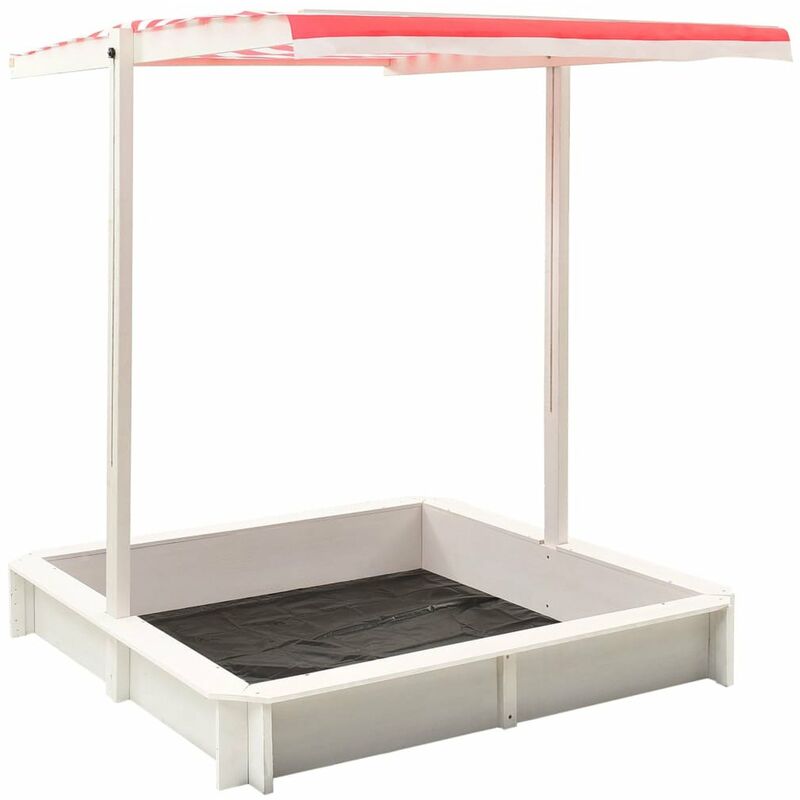 

Arenero con tejado ajustable madera abeto blanco y rojo UV50