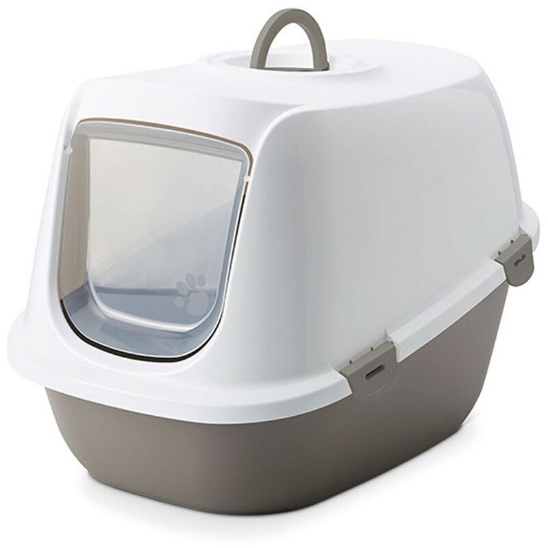 

Global - Arenero cubierto para gatos Leo | Bandeja de arena grande | Caja de arena WC para gatos