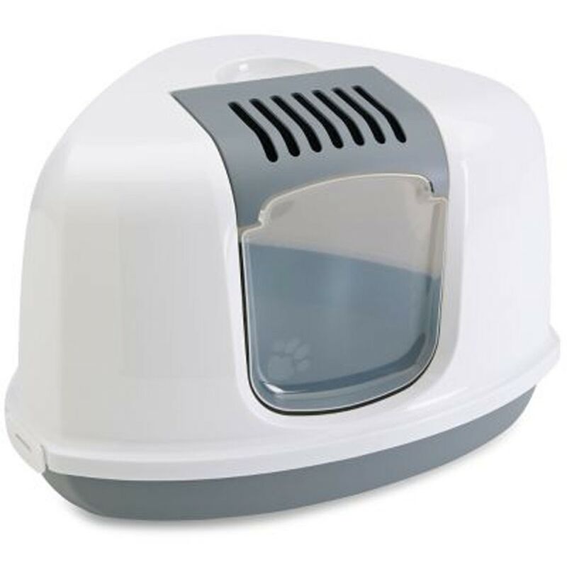 

Arenero cubierto para gatos Nestor Corner | Bandeja de arena para esquina | Caja de arena WC para gatos