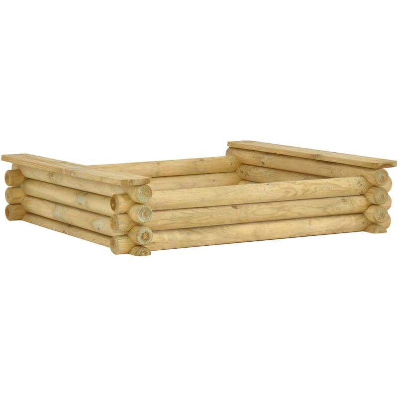 

vidaXL Arenero de madera de pino impregnada 120x120x27 cm - Verde