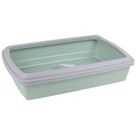 ARENERO PARA GATOS COLOR VERDE AGUA 47 X 31 X11 cm venta unitaria