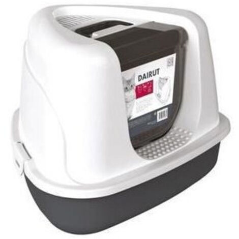 Arenero para Gatos MPETS DAIRUT Blanco Negro 50 x 42 x 36 cm