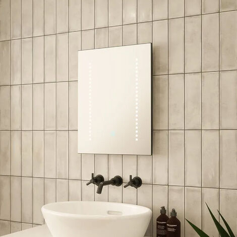 Ares Tunable Dimmable LED Mirror with Touch Sensor, Shaver Socket and Demister