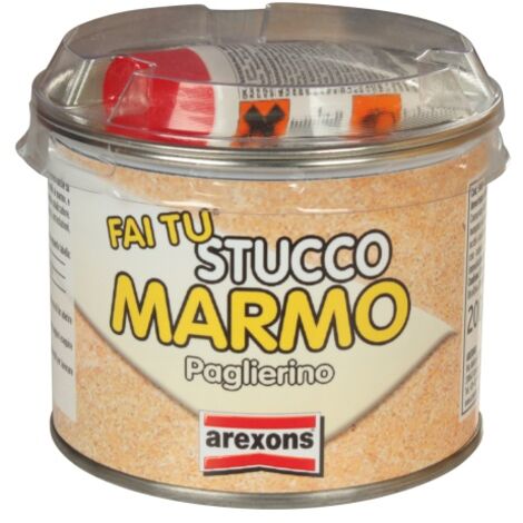 Stucco marmo gr.200 per riparazione e incollaggio su superfici verticali – Aspetto e durezza simili al marmo – Indurimento rapido con catalizzatore – Arexons
