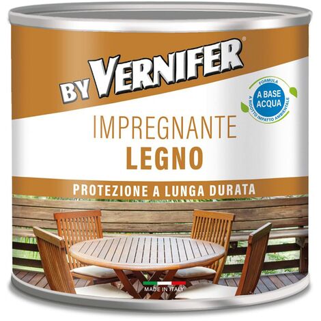 Impregnante per Legno ad Acqua Professionale Protettivo Interno Esterno  Tixe Lattaggio 750 ML Colore Noce Chiaro