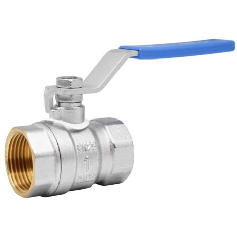 ARFOSA valvula esfera 1 h/h serie ligera pn25 , Válvula de esfera Serie Ligera PN25 Paso estándar Palanca ergonómica de color azul Cuerpo de latón CW617N cromado UNE EN