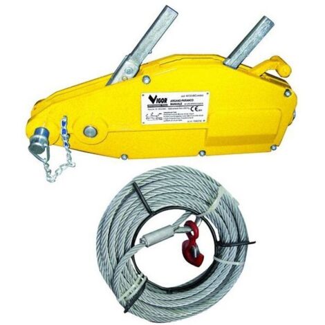 Argano-Paranco Manuale Vigor Con Fune Mt.20 Kg. 800