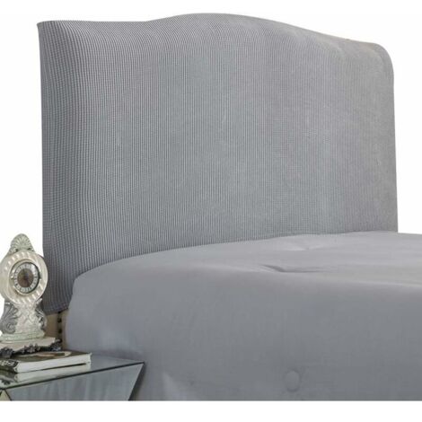 Argent 2M Housse de Protection de tête de lit Extensible Housse Anti-poussière Solide Couvre de tête de lit Décoration Chambre Le Sable