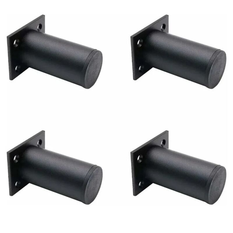 Linghhang - Argent) 4 Pieds de meuble mat, aluminium 80 mm, pieds de meuble tv, adaptés aux tables basses d'armoire, pieds de support de canapé de