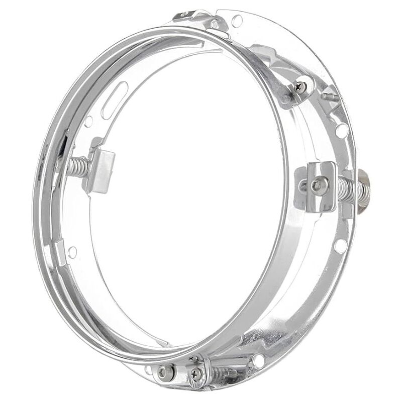 Argent Anneau de montage rond de 17,8 cm pour phare de moto/Street Glide