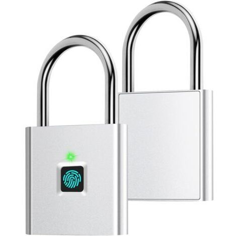 Argent - Cadenas à empreinte digitale, verrouillage APP Bluetooth, cadenas intelligent, serrure biométrique sans clé pour sac à dos, vélo, casier d'école, casier de salle de sport.