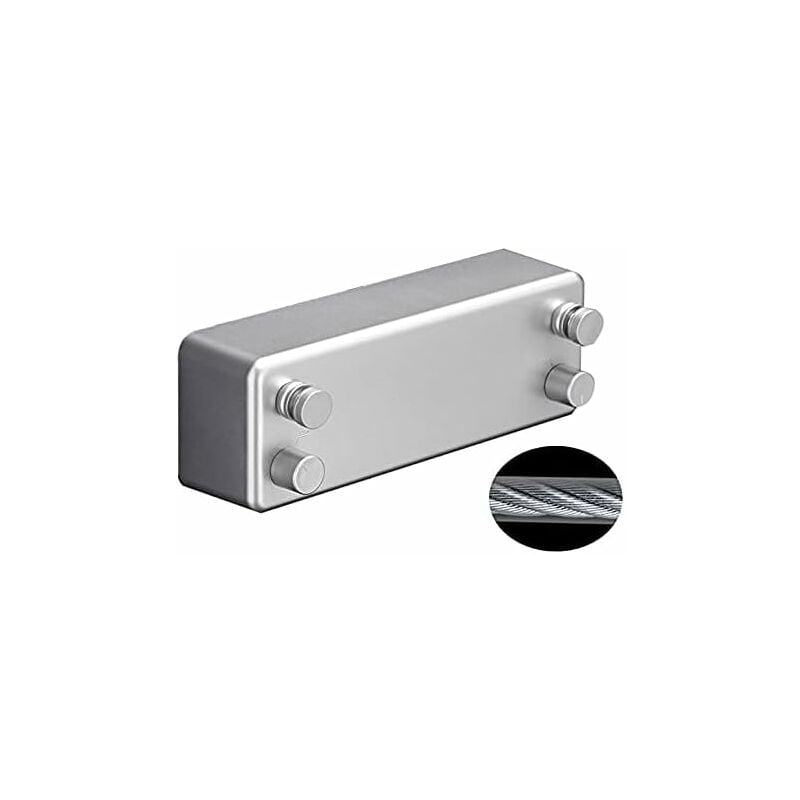 Argent Corde à linge rétractable pour intérieur et extérieur - Robuste, 2 fils à linge de 4,2 m , fixation murale - Blanc