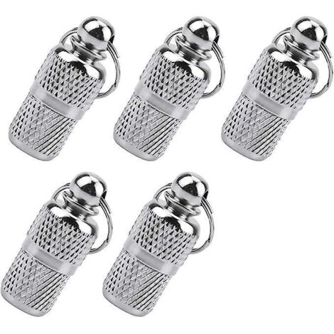 (argent - Lot De 5) Tube D'tiquette D'identification - Tiquette D'adresse Anti-perte - Pour Chiens Et Chats - Porte-adresse Pendentif - Pour Colli