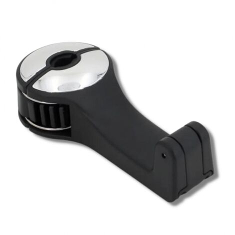 Argent/Noir  Support téléphone multifonction - VENTEO - Crochet pour siège arrière de voiture - Appuie-têtes - Rotatif 360 degrés - Argent - Rangement voiture