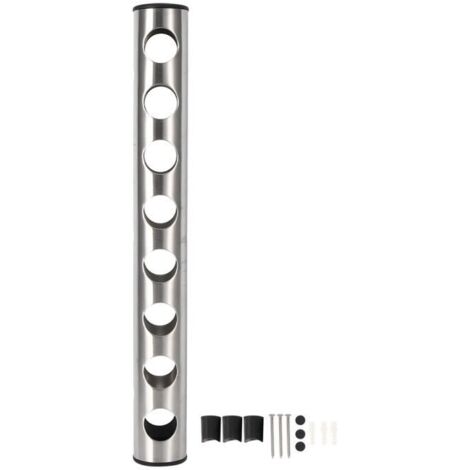 (Argent, Or)Casier à vin mural A8 - Acier inoxydable - 8 trous - Design contemporain