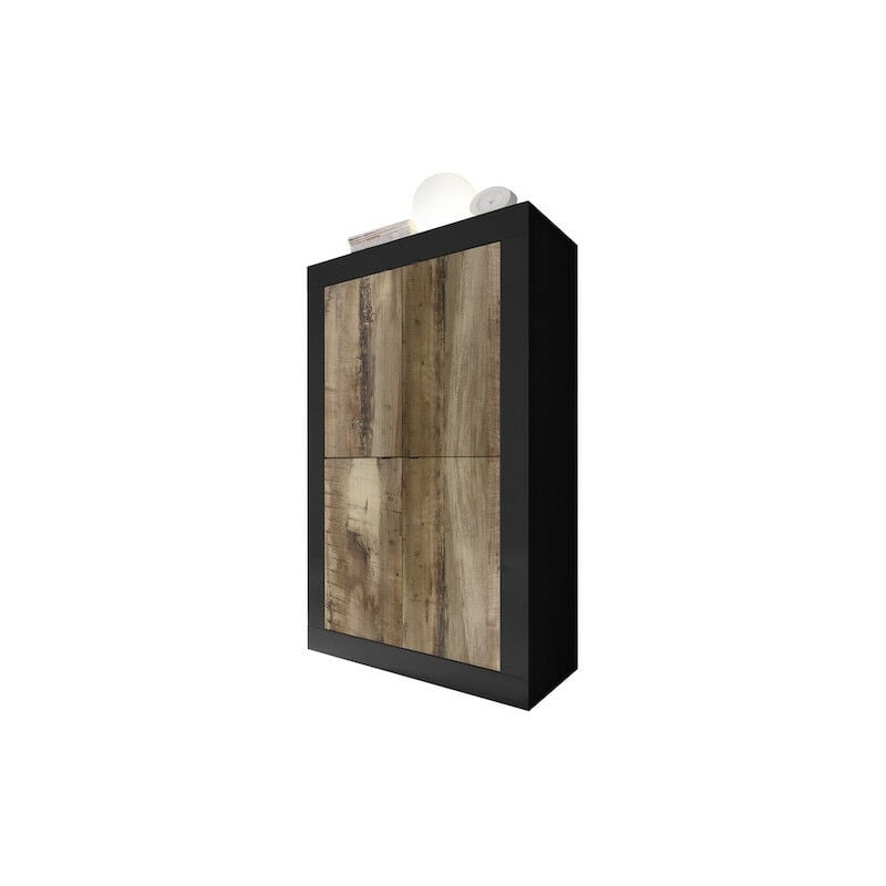 Azura Home Design - Argentier basic noir mat/pero 102 x 162 x 43 cm