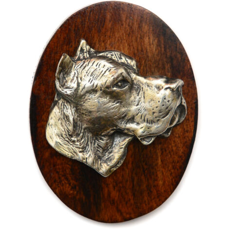 Argentinischer Hund, Dogo Argentino - eine Hundeausstellungsbrosche, ein Clip für eine Startnummer, ein Abzeichen mit einem Hund von Art-Dog