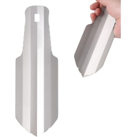 (Argento) Pala da campeggio, mini pala da giardino, pala da giardino multiuso, pala manuale in titanio per campeggio ed escursionismo