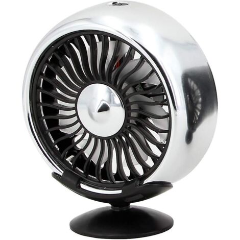 (argent)ventilateur Usb Pour Grille D'aration De Voiture Avec Lumire Colore/ventouse, Ventilateur Usb De Voiture, Mini Climatiseur De Voiture, Ven