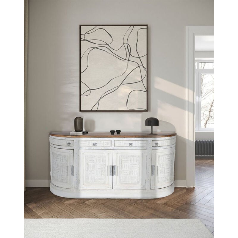 Argo - Enfilade en bois massif de manguier blanc