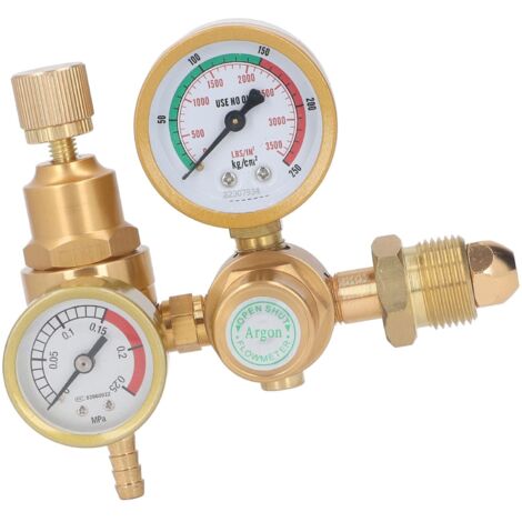 Argon CO2 MIG TIG Débitmètre Régulateur de Gaz Jauge Soudage Soudage TIG MIG Débitmètre 3500 Psi Cylindre Réducteur de Pression 1/4 Sortie 6,605 GPM