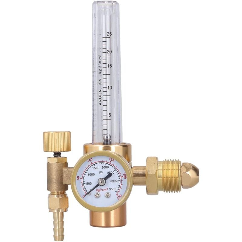 Argon CO2 Régulateur De Pression, Argon Détendeur Gaz Reducteur De Pression Argon Débitmètre Régulateur De Gaz Laiton Manomètre Régulateur De
