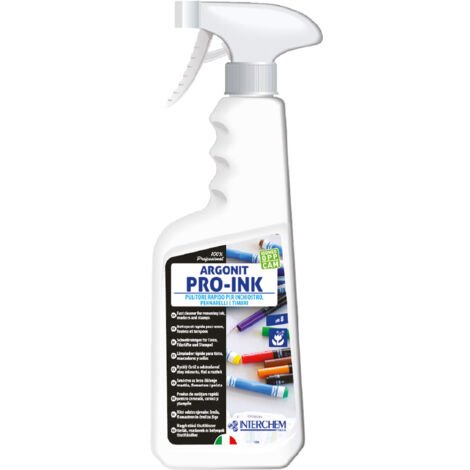 Argonit Pro-Ink Pulitore rapido per inchiostro, pennarelli e timbri da ml 750