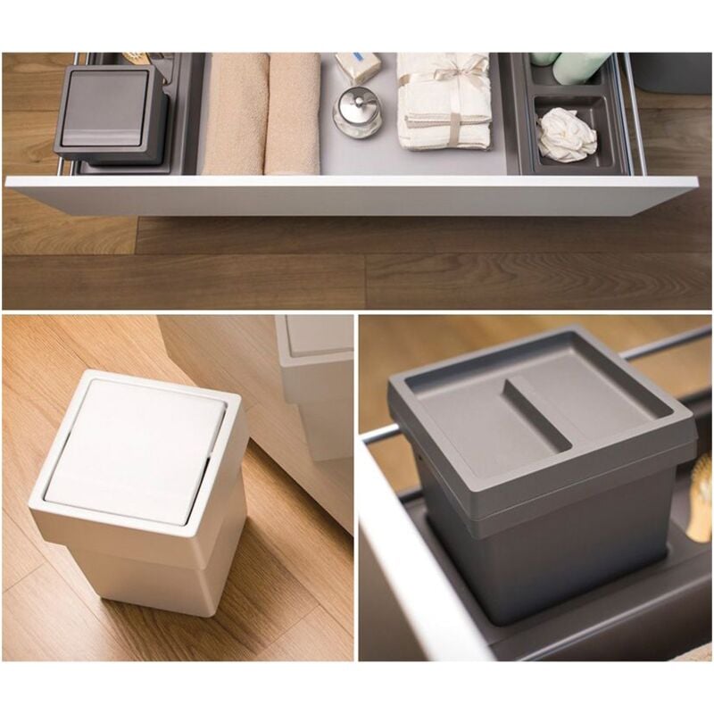 Conteneur d'accessoires pour tiroir inférieur Argus avec couvercle de plateau anthracite