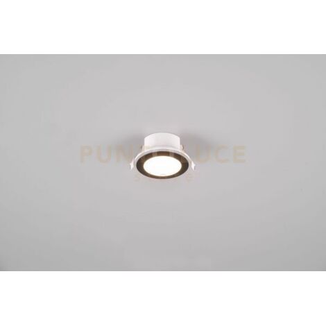 ARGUS FARETTO DA INCASSO LED 1W-4W 350lm, 3000K ROTONDO BORDO NERO + FUNZIONE RGB D. 8,2CM DIMMERABILE