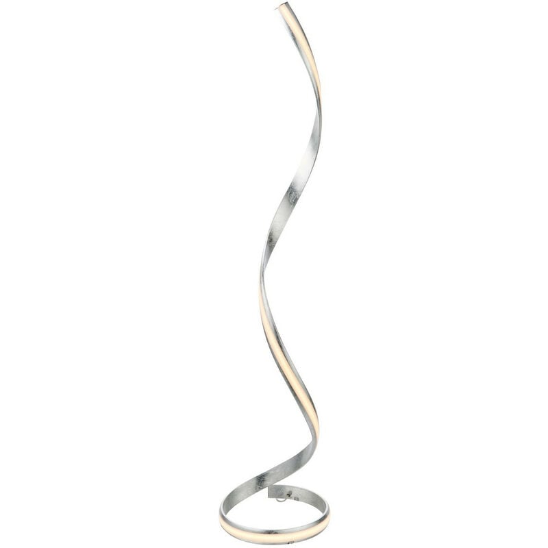 Endon - Integrated Led Floor Lamp Silver Leaf, White Acrylic