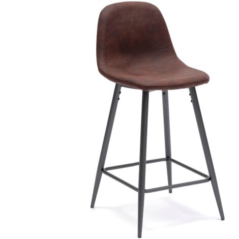 Aria, Sgabello in Similpelle Moka (50cm X 43cm H. 91cm)