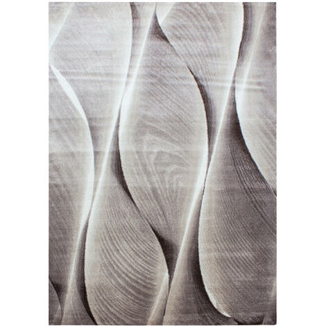 ARIA - Tapis Graphique à effet vagues (Beige - 160x230cm)