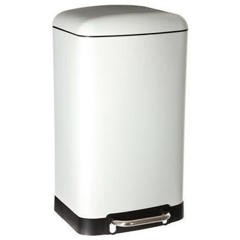 Ariane 30L Metall-Abfalleimer weiß