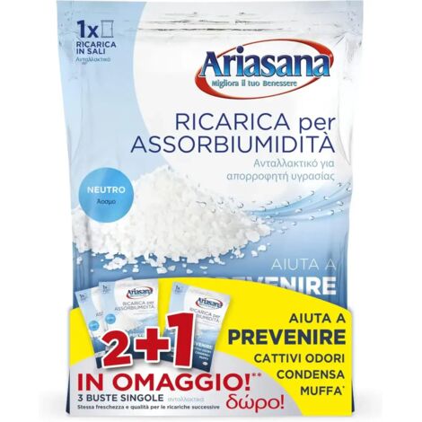 Ariasana Ricarica in Sali Assorbiumidità Fragranza Inodore 3x450gr