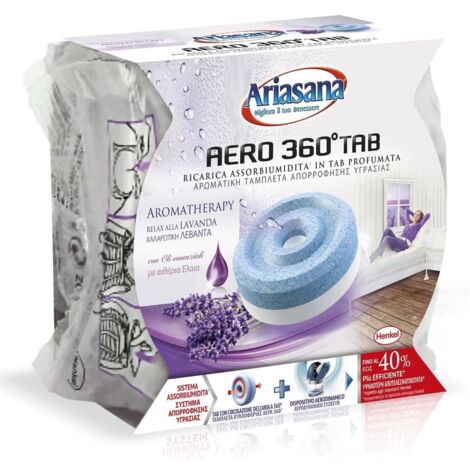 Ariasana Ricarica Power Tab Aero 360° Universale Assorbiumidità Lavanda Pasticca