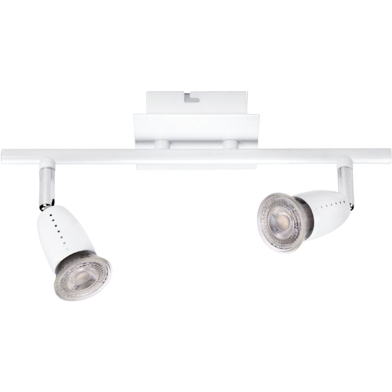 Ecco B2 - Plaf./Appl.Mur 2 spots GU10 50W max., blanc, Lpes non incl.