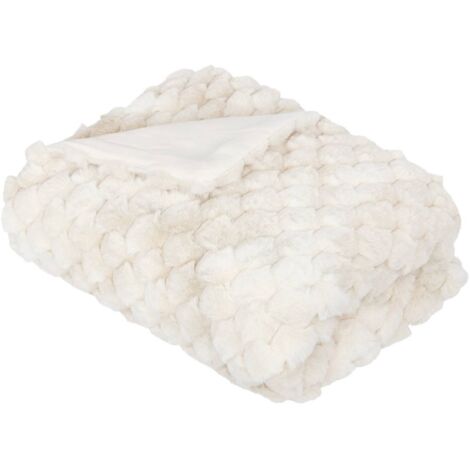 Ariel beige pelliccia gettoni 120x160cm - Atmosphera créateur d'intérieur