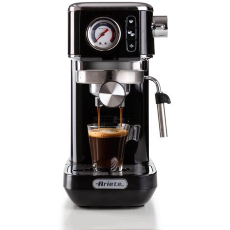 Ariete 1381 Macchina per Caffe' Espresso con Manometro Nero