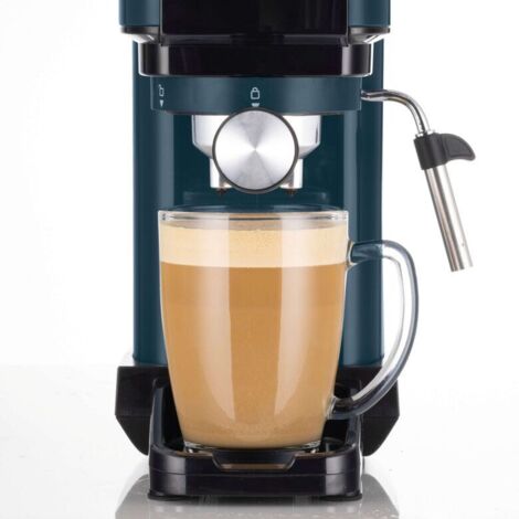 Ariete 1399 Sky Blue Macchina da caffè espresso, Per polvere e cialde ESE, 1300 W, Capacità 1,1L, 15 bar di pressione, Filtro 1, 2 tazze e cialda ESE, Cappuccino, Blu