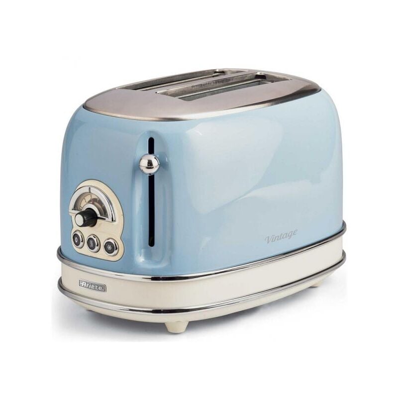 Image of Ariete Toaster Vintage Celeste (0155/05) - Tostapane Elettrico In Metallo - 6 Livelli Doratura - Espulsione Automatica - 810w