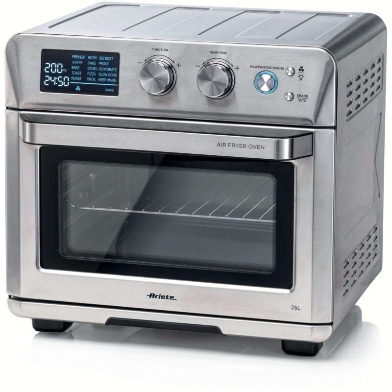 Ariete Versilbert 4629 Airy Fryer Heißluftfritteuse Und Ofen, 1700 W, 25 L, Multifunktion, Silber