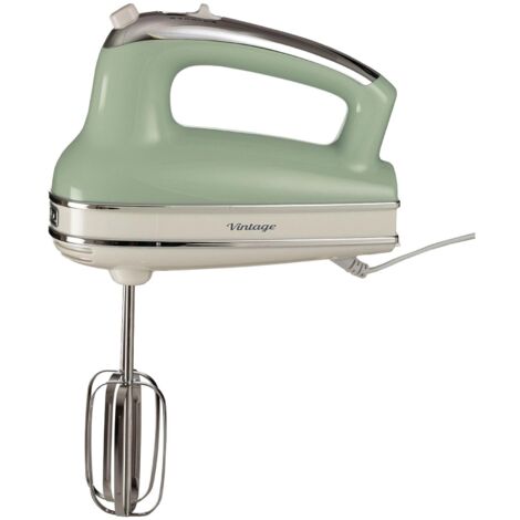 Ariete 548/04 Retro Style Hand Mixer Electric Whisk, 5 Speed & Turbo Function, Eject Button, Vintage Style, Green