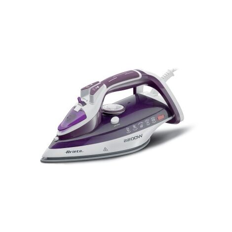 Ariete 6243 Ferro da Stiro Secco e Vapore Ceramica Porpora Bianco 2200 W