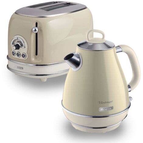 Ariete ARPK1 Kettle and 2 Slice Toaster Set, Beige