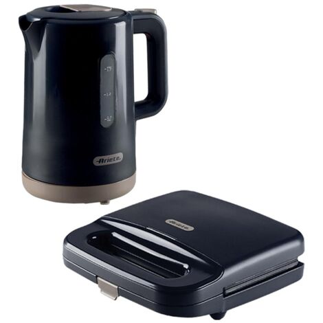Ariete ARPK50 Breakfast Line Kettle & Sandwich Toasher Set, Grey